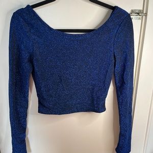 Cropped Glitter Top